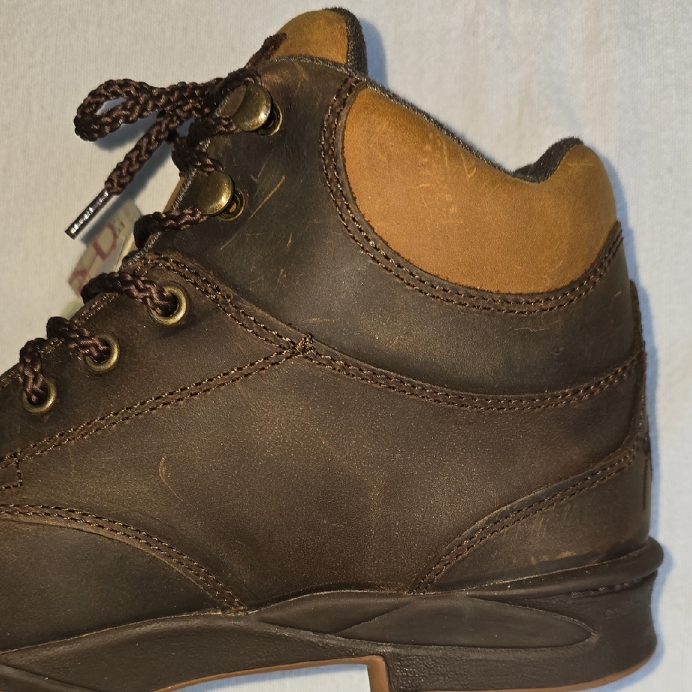 Roper Men's Dark Brown Horseshoe Leather Walking Boots Size 9 - Picture 10 of 16